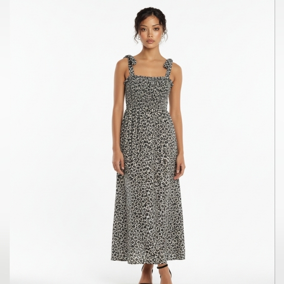 Diane Von Fristenburg Summer Printed Maxi Dress Adjustable Straps Size Small - Picture 3 of 8